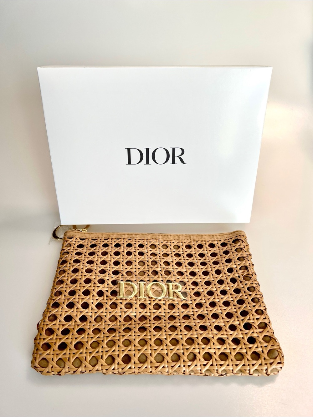 Dior Raffia Cosmetic Pouch Bag limited edition 2026 NIB - Picture 2 of 11